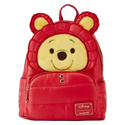LOUNGEFLY Winnie The Pooh Rainy Day Puffer Jacket Cosplay Mini Backpack