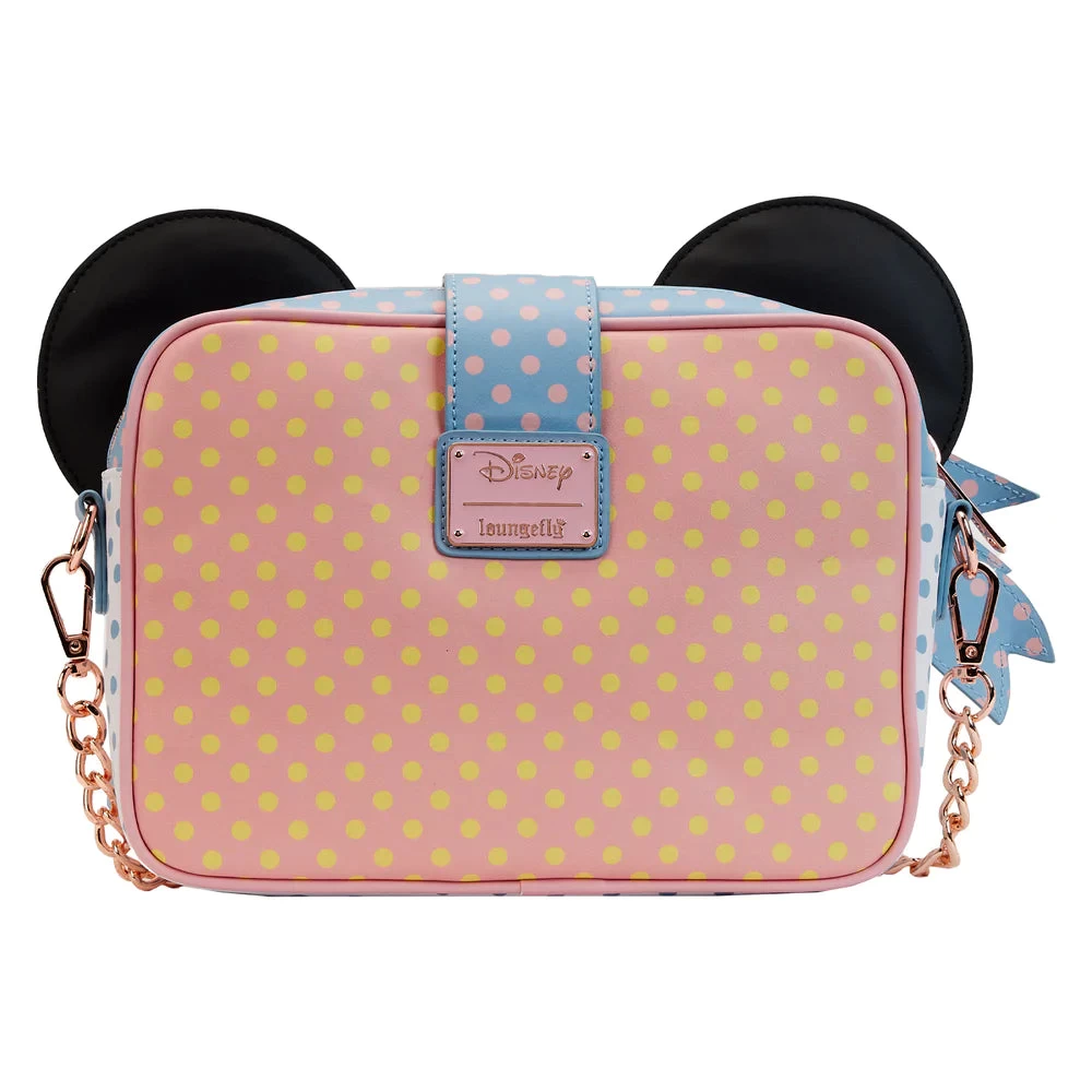 Loungefly Minnie Mouse Pastel Polka Dot Crossbody Bag 2 Loungefly Minnie Mouse Pastel Polka Dot Crossbody Bag - Image 2