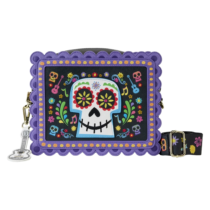 Loungefly Coco Miguel Calavera Floral Skull Crossbody Bag 1 Loungefly Coco Miguel Calavera Floral Skull Crossbody Bag