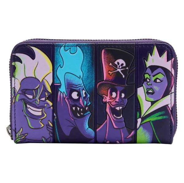 Disney Loungefly Villains In The Dark Ziparound Wallet 1 Disney Loungefly Villains In The Dark Ziparound Wallet
