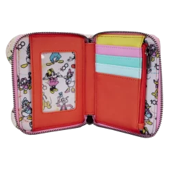 LOUNGEFLY Disney100 Mickey & Friends Classic All-Over Print Iridescent Zip Around Wallet -Fashion Accessories Shop WDWA2897 LFDISNEYD100AOPZIPAROUNDWALLET0088INSIDE