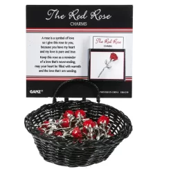 The Red Rose Token Charm -Fashion Accessories Shop er61310 3