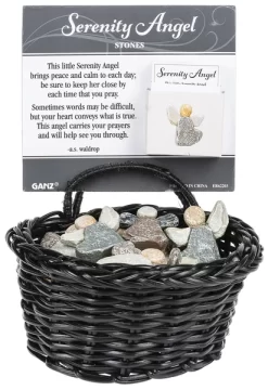 Serenity Angel Stone Token Charm -Fashion Accessories Shop er62203 1