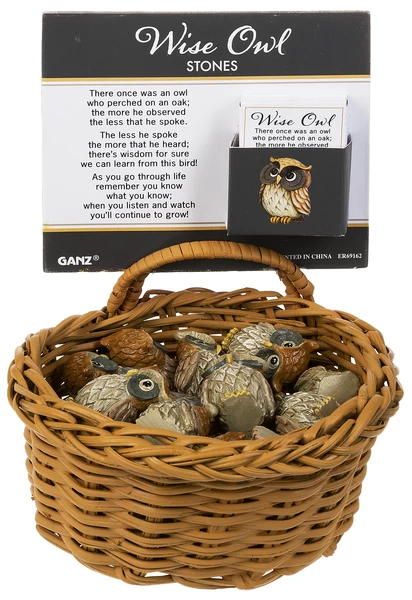 Wise Owl Stone Token Charm 3 Wise Owl Stone Token Charm - Image 3