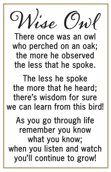 Wise Owl Stone Token Charm 2 Wise Owl Stone Token Charm - Image 2