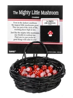 The Mighty Little Mushroom Glass Token Charm 5 The Mighty Little Mushroom Glass Token Charm -Fashion Accessories Shop er71162 1