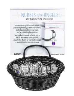 Nurses Are Angels Stethoscope Token Charm -Fashion Accessories Shop er74797 1
