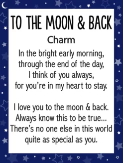 I Love You To The Moon And Back Token Charm 6 I Love You To The Moon And Back Token Charm -Fashion Accessories Shop er77915 ht