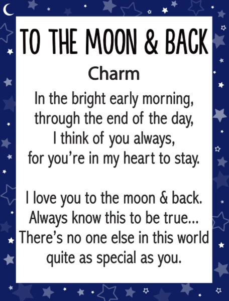 I Love You To The Moon And Back Token Charm 3 I Love You To The Moon And Back Token Charm - Image 3