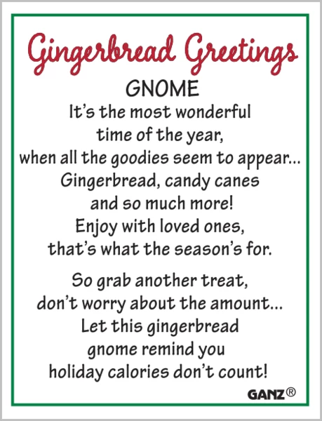 Gingerbread Greetings Gnome Token Charm 2 Gingerbread Greetings Gnome Token Charm - Image 2