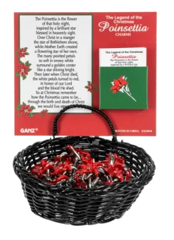 The Legend Of The Christmas Poinsettia Token Charm -Fashion Accessories Shop ex25034