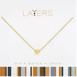 Gold Heart Layers Necklace