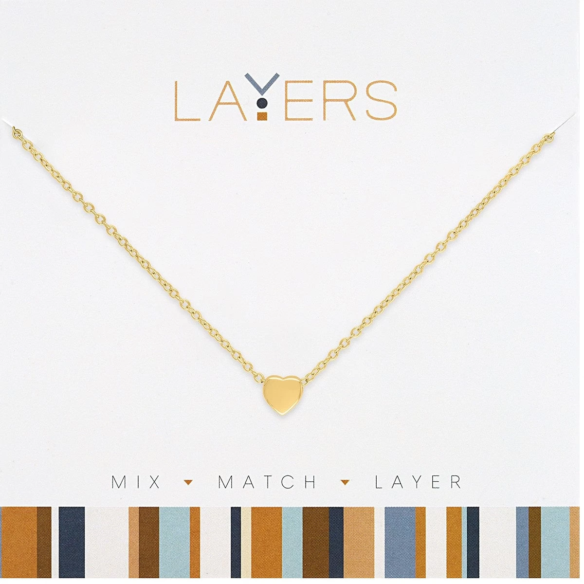 Gold Heart Layers Necklace 1 Gold Heart Layers Necklace